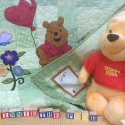 Hot off the needle - Winnie the Pooh quilt