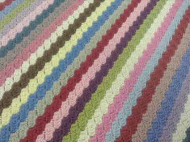 diagonal crochet blanket