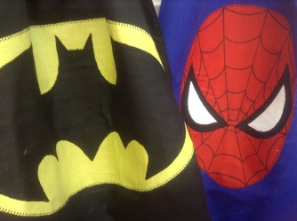 Batman and Spider-Man cape