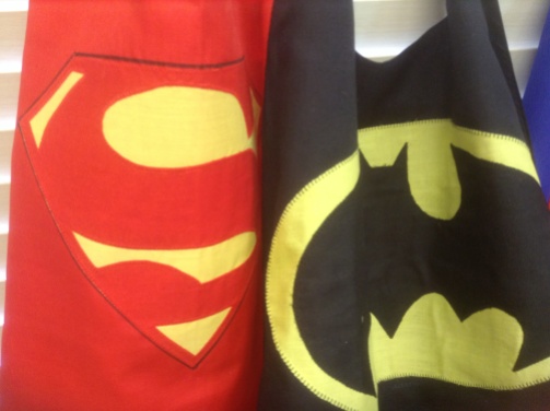 Superman and batman cape